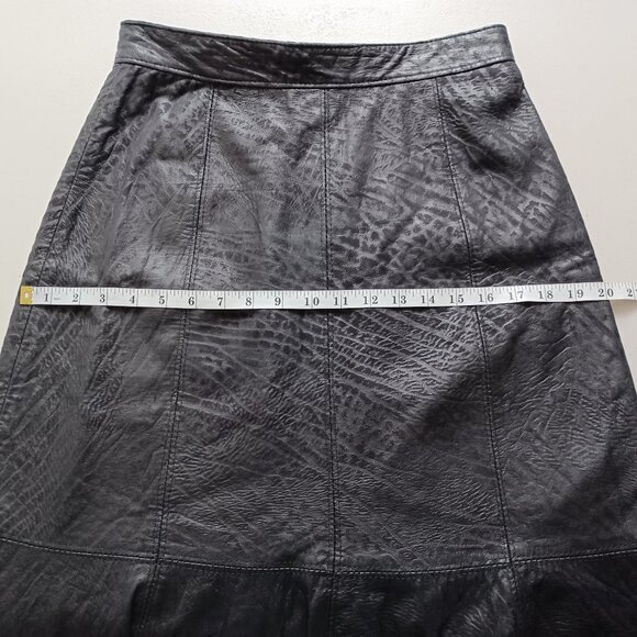 Marquis Vintage Leather Animal Pattern Maxi Skirt - Picture 14 of 16